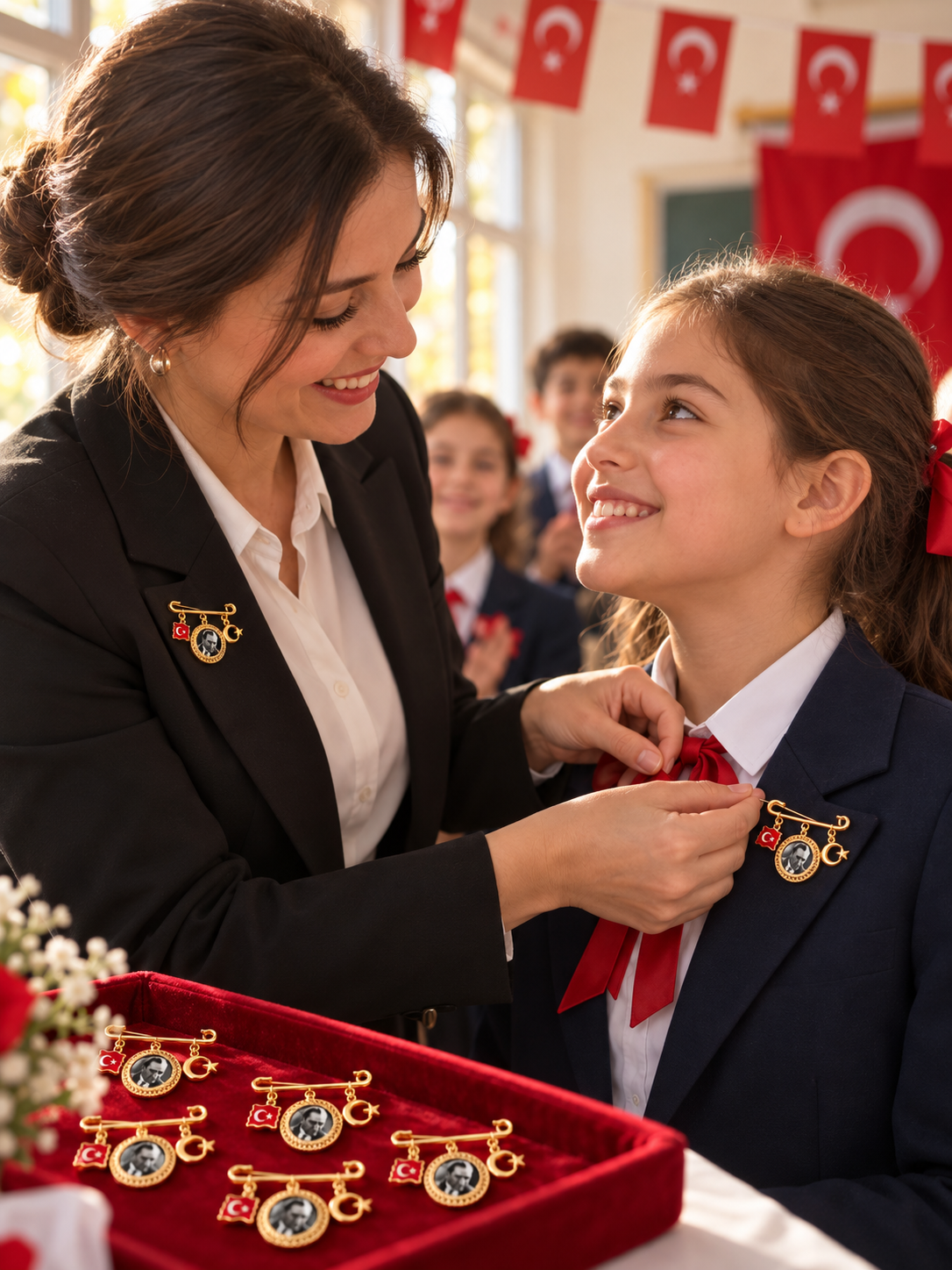 10 Kasım Atatürk Yaka Broşu