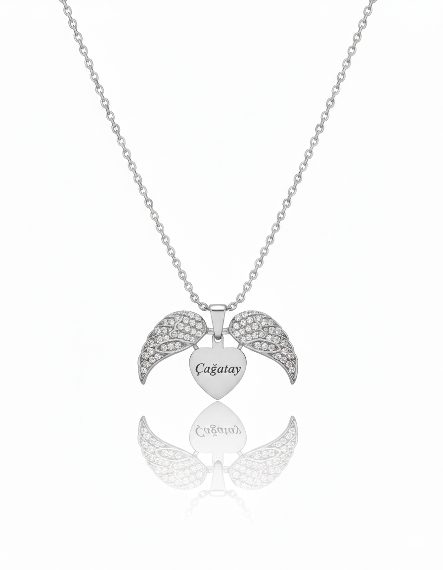 Kişiye Özel Melek Kanatlı Kolye
