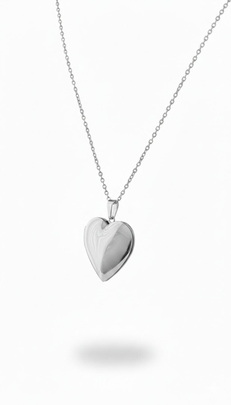 Kişiye Özel Kalpli Kapaklı Kolye