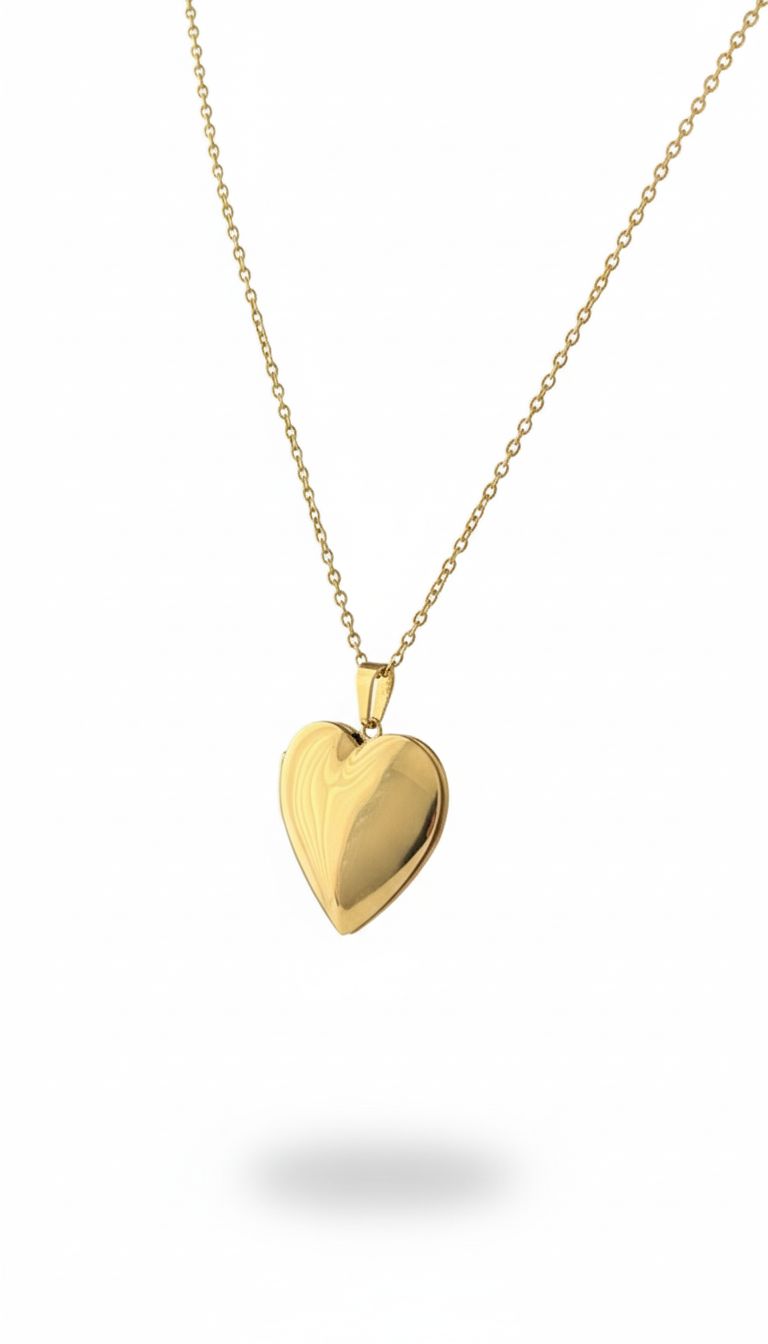 Kişiye Özel Kalpli Kapaklı Kolye